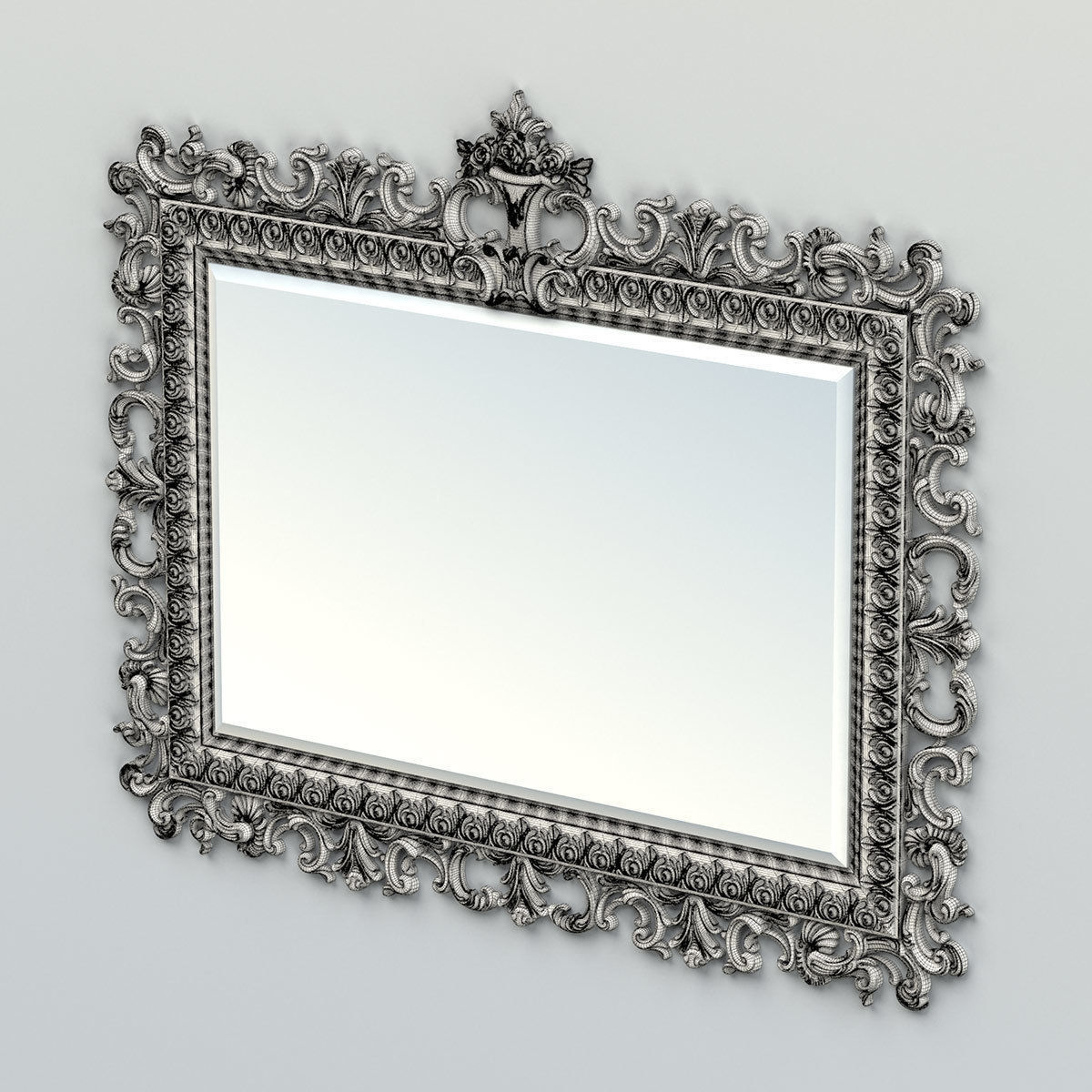Rectangle mirror frame 018 3D model_8