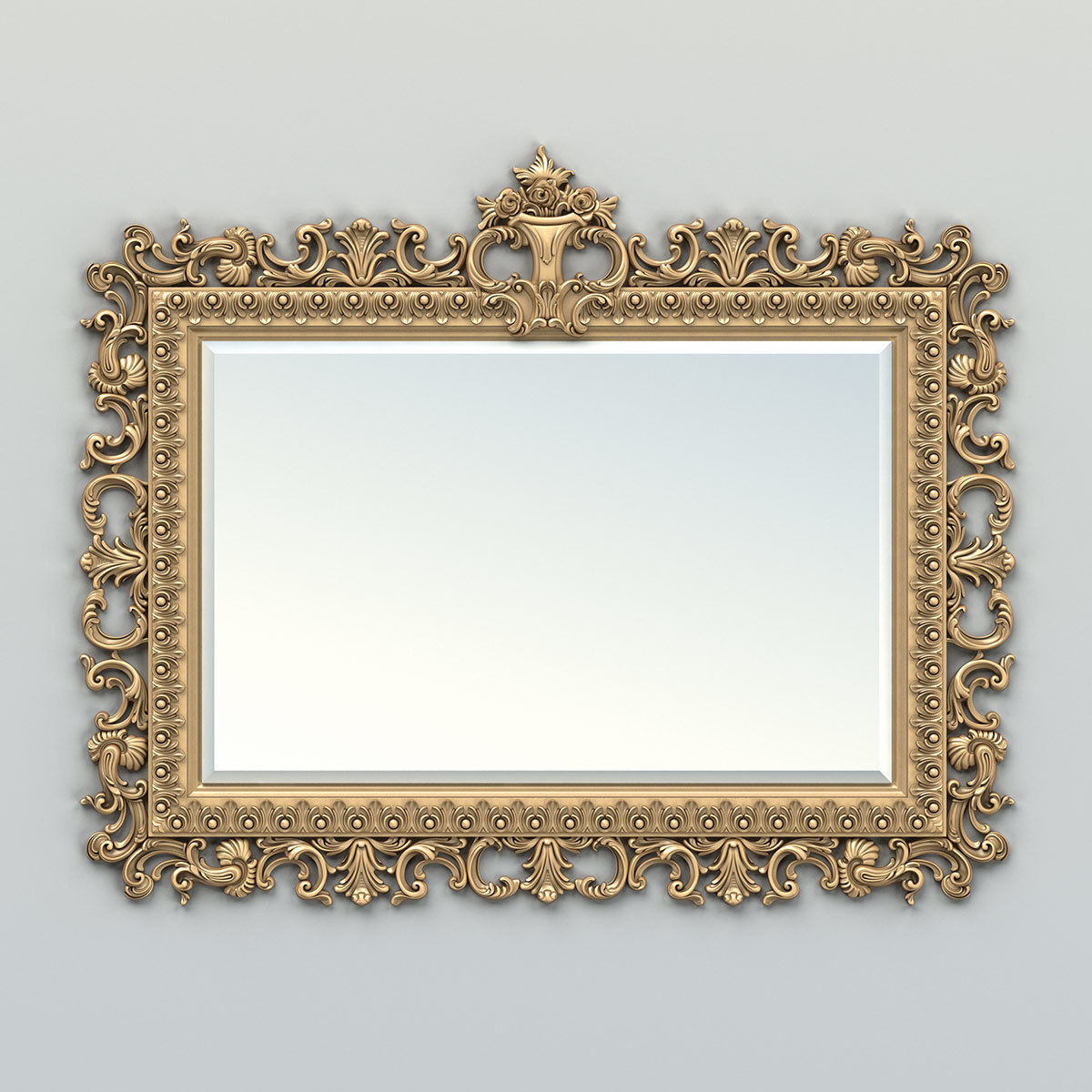 Rectangle mirror frame 018 3D model_1