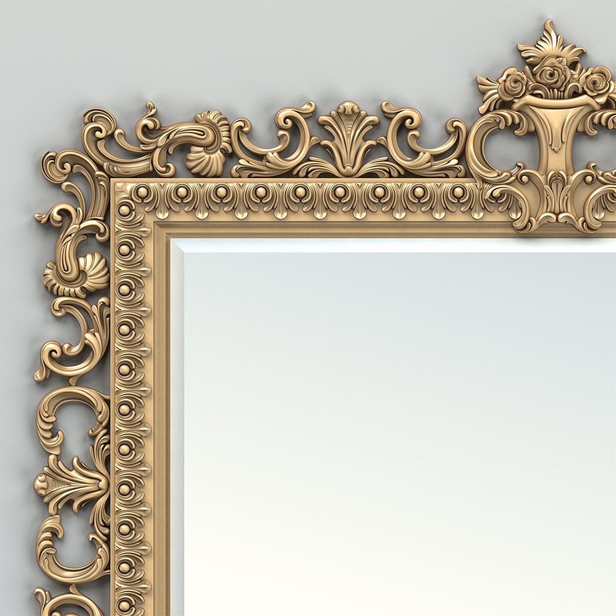 Rectangle mirror frame 018 3D model_2