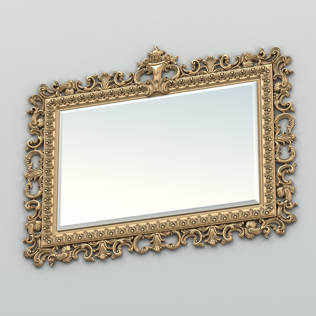 Rectangle mirror frame 018 3D model_5