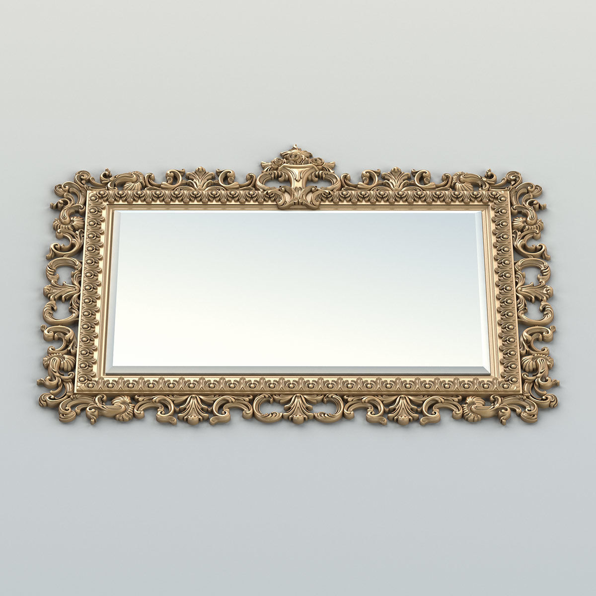 Rectangle mirror frame 018 3D model_4