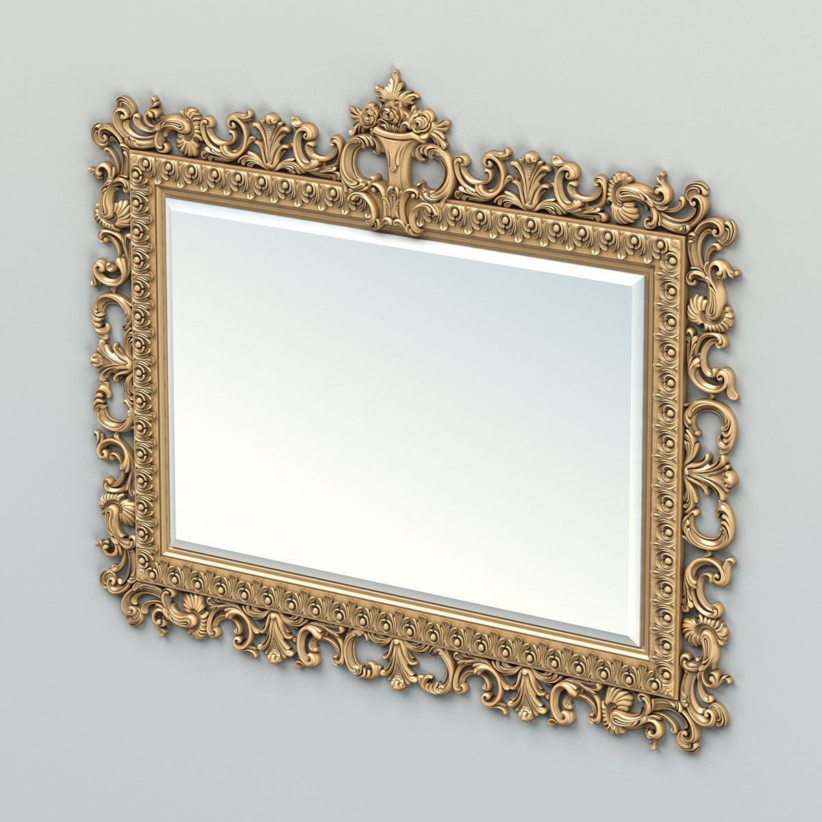 Rectangle mirror frame 018 3D model_3
