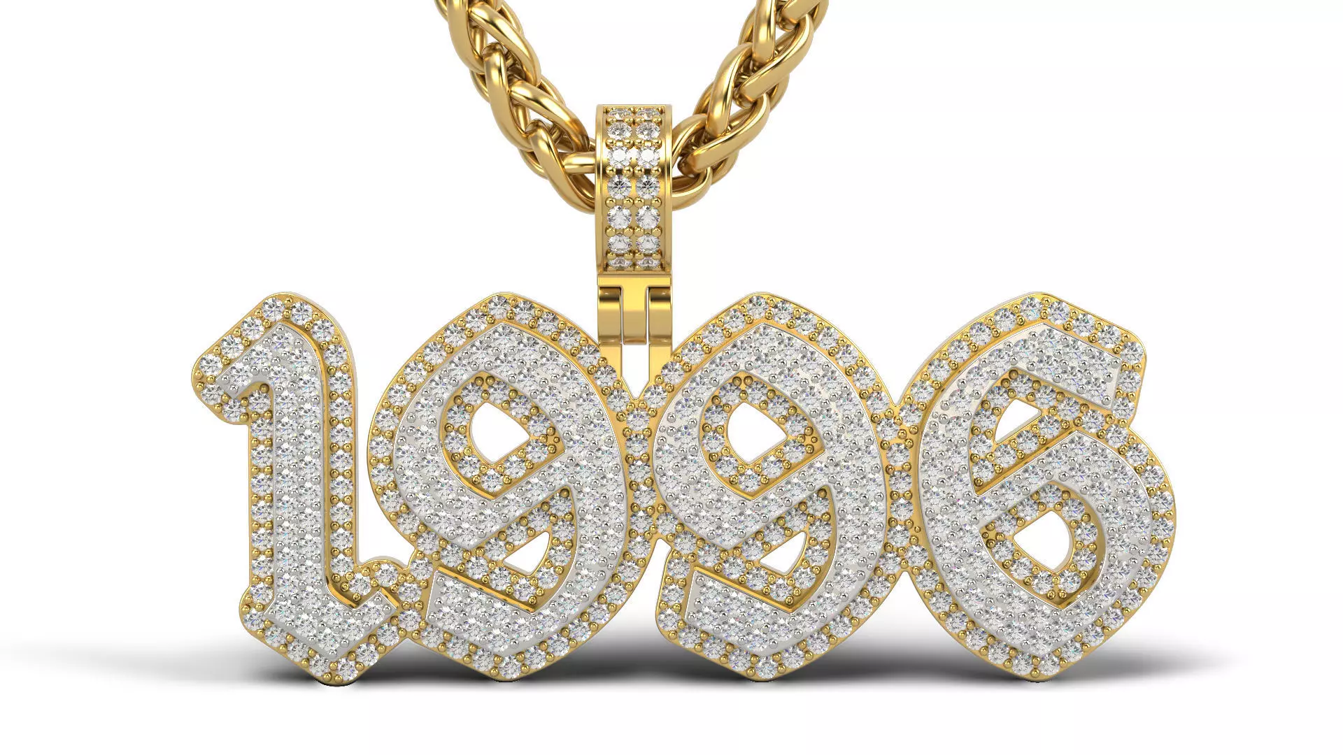 Old English 1996 stone and solid 3D print model