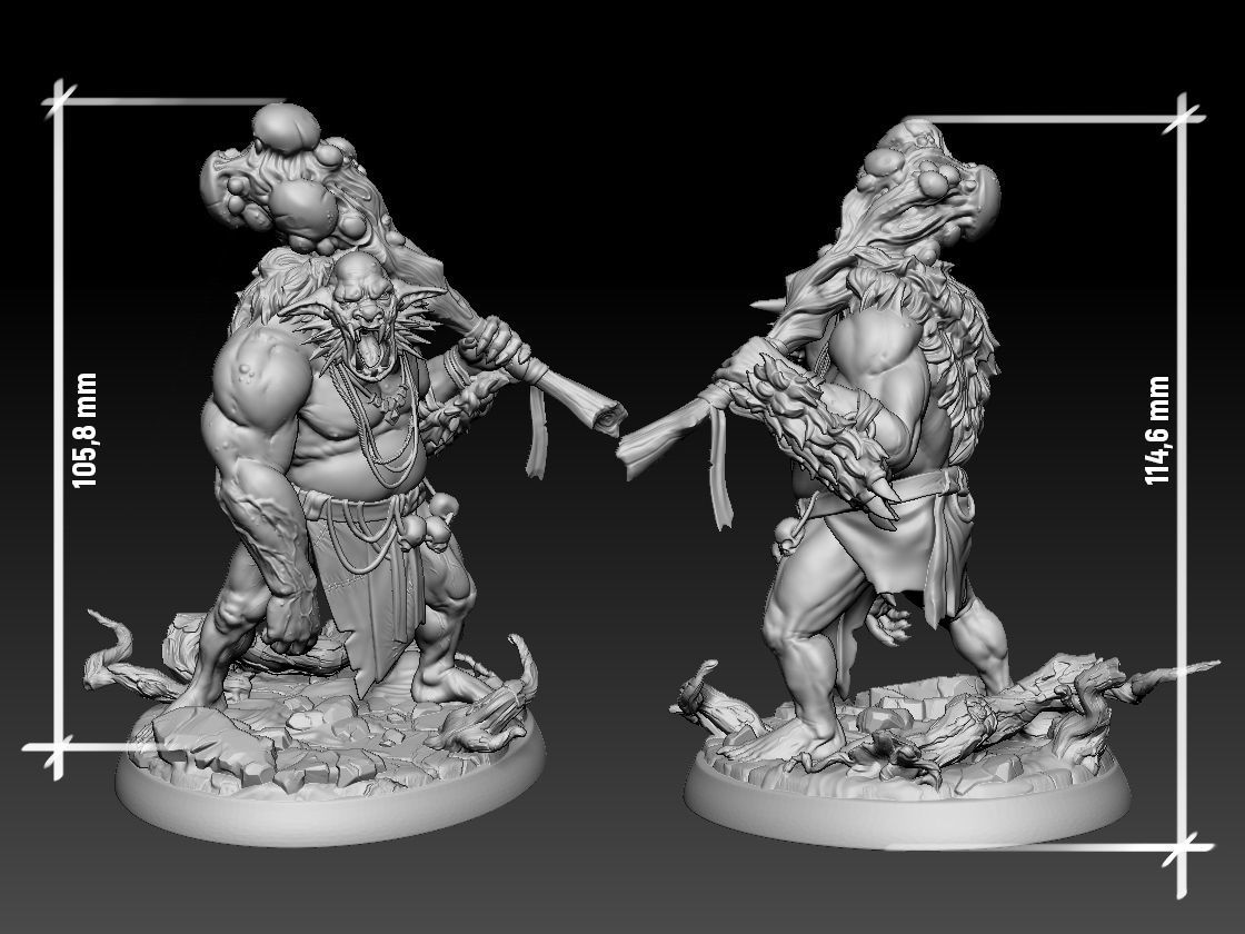 Gloock the fomorian pre-supported 3D print model_5