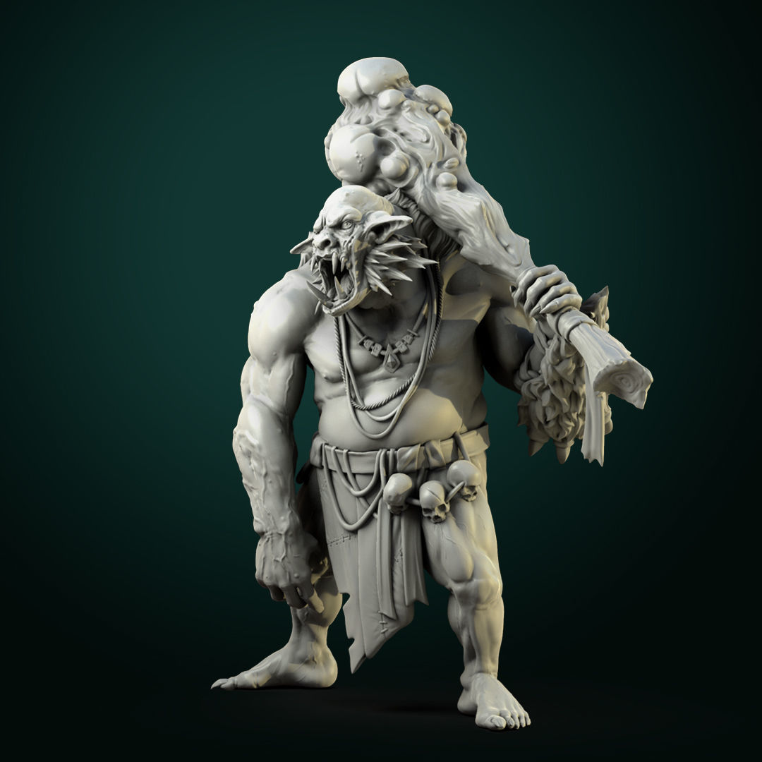 Gloock the fomorian pre-supported 3D print model_6