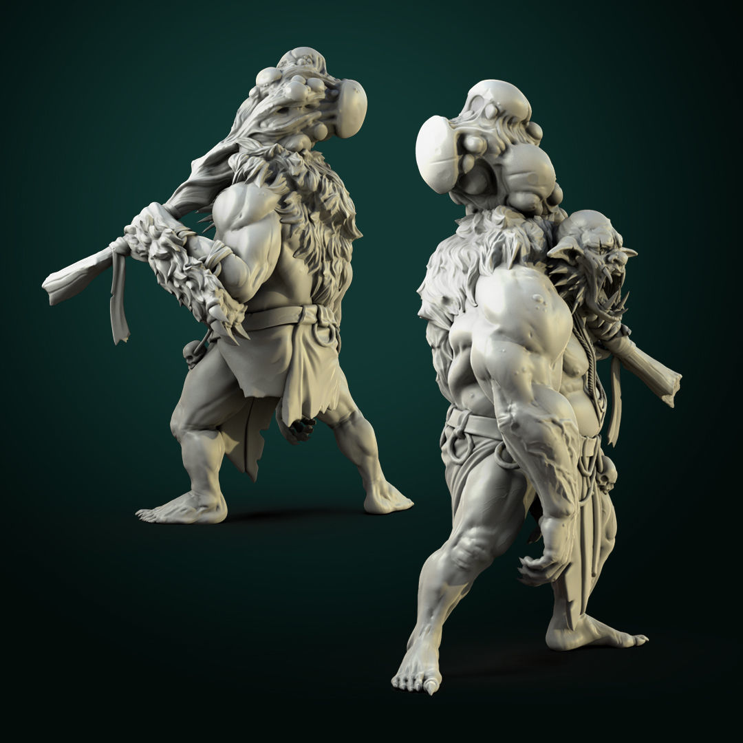 Gloock the fomorian pre-supported 3D print model_7