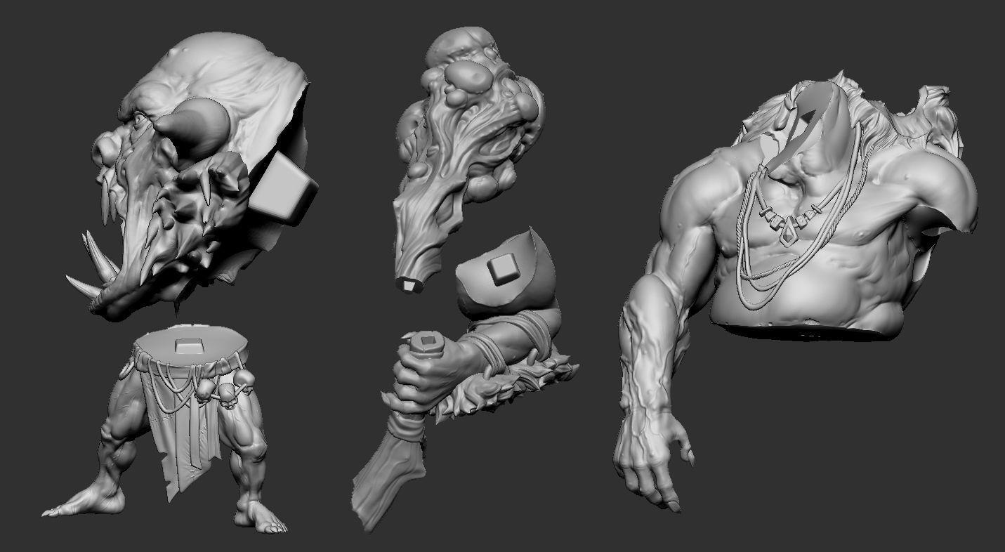 Gloock the fomorian pre-supported 3D print model_4