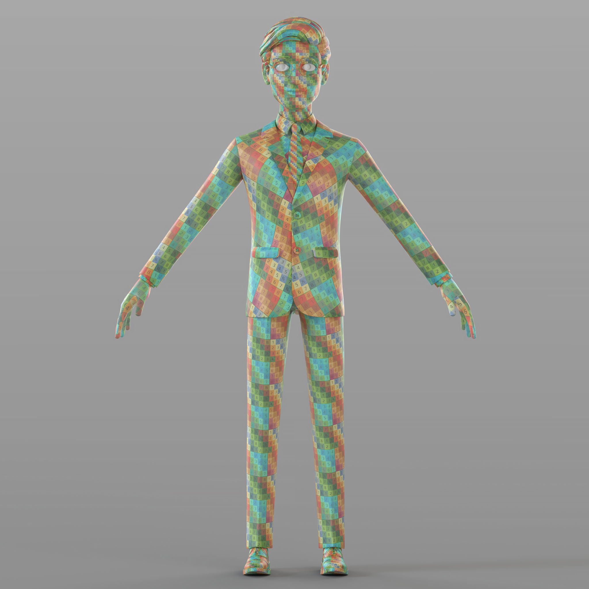 Cartoon Businessman 3D model_16