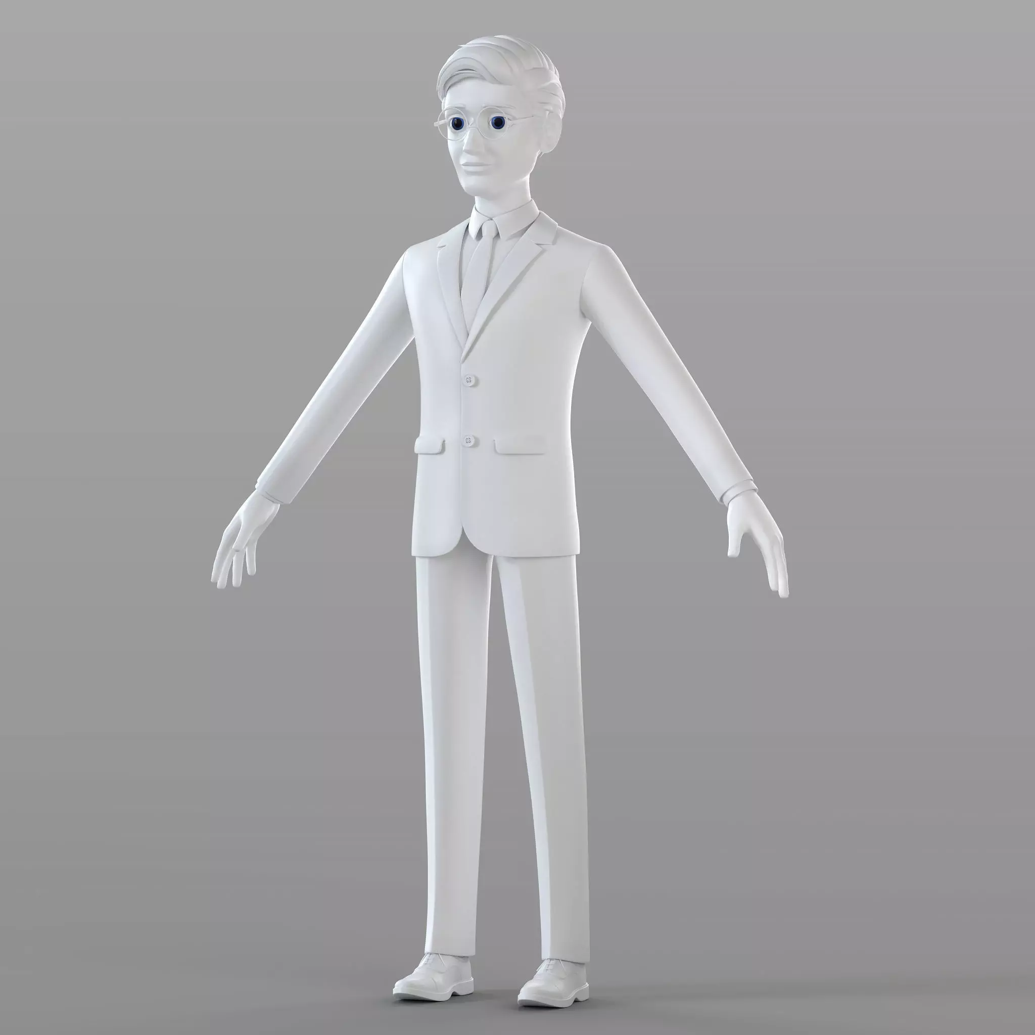 Cartoon Businessman 3D model_0