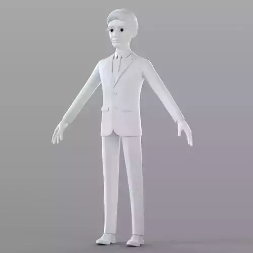 Cartoon Businessman 3D model