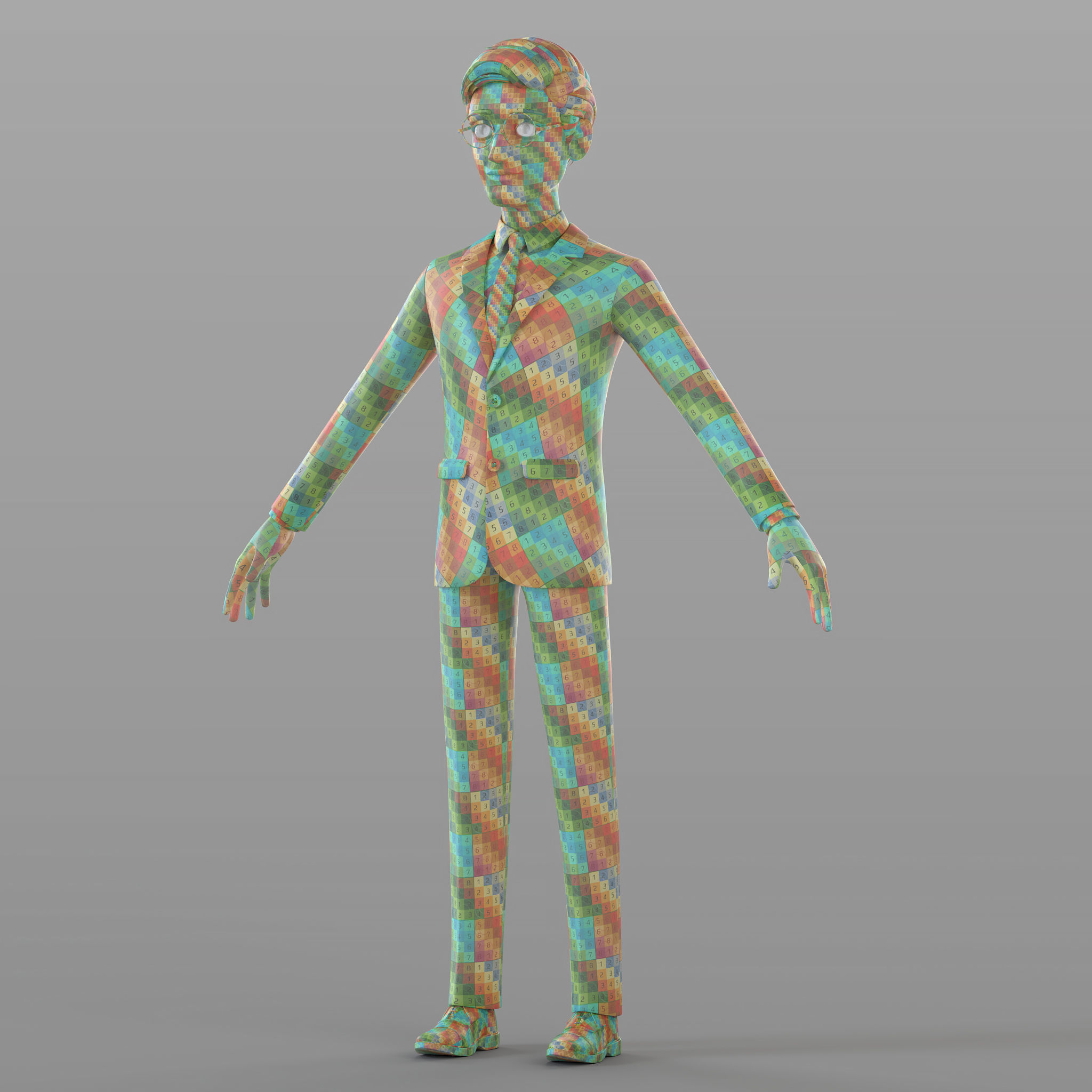 Cartoon Businessman 3D model_15