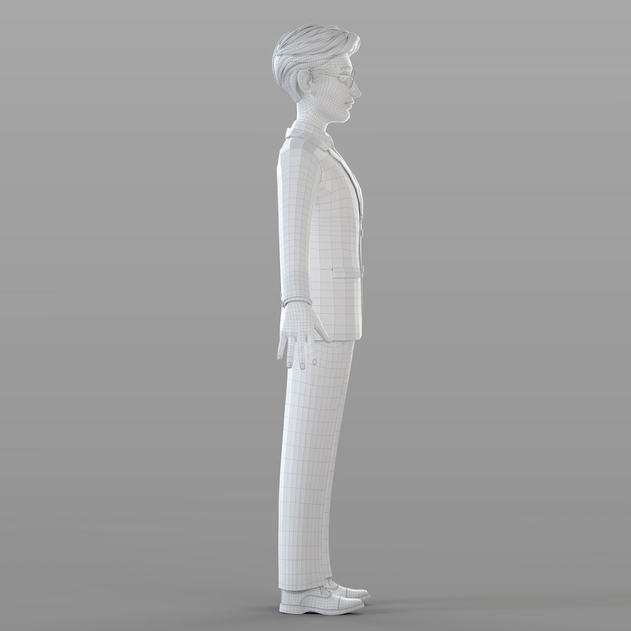 Cartoon Businessman 3D model_12