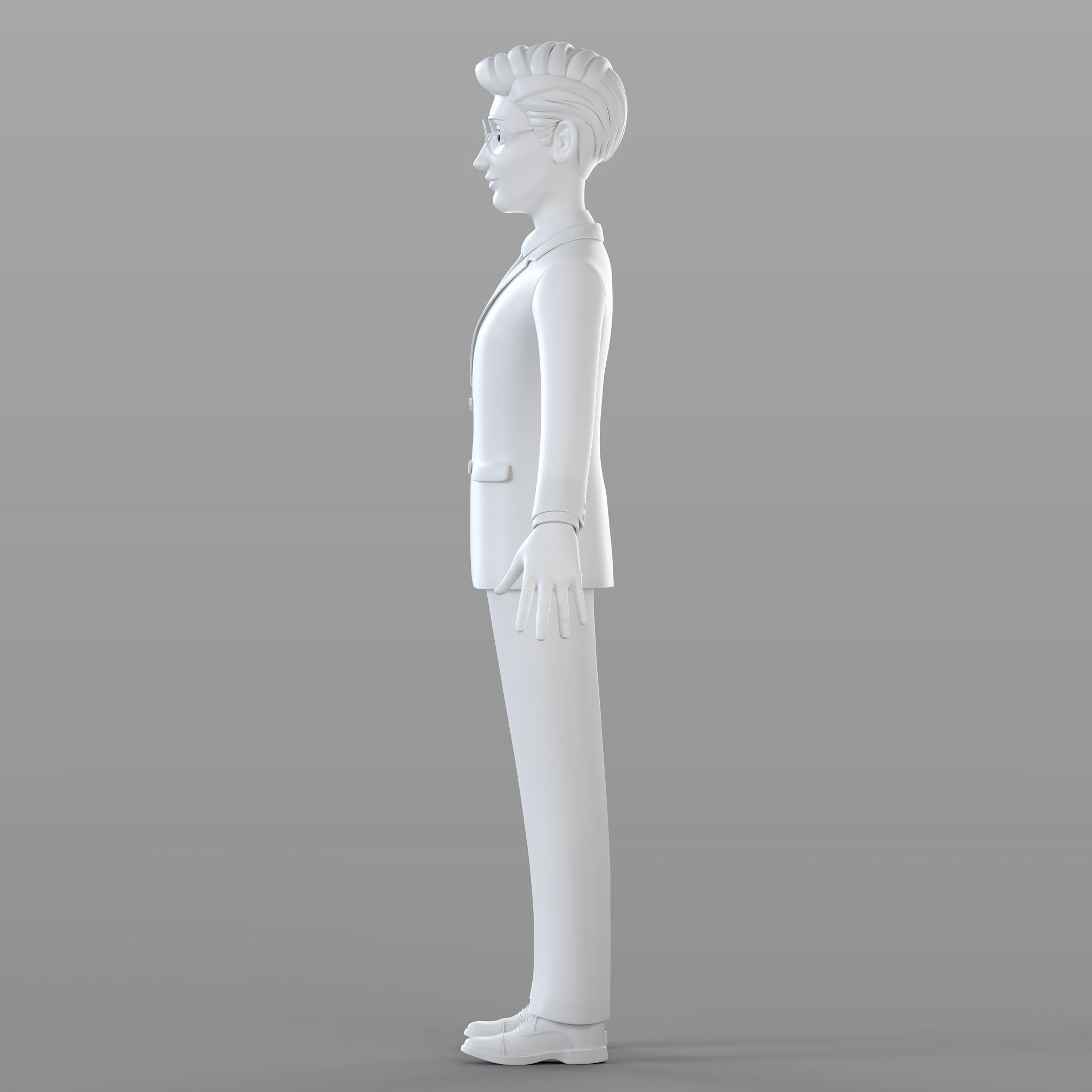 Cartoon Businessman 3D model_4