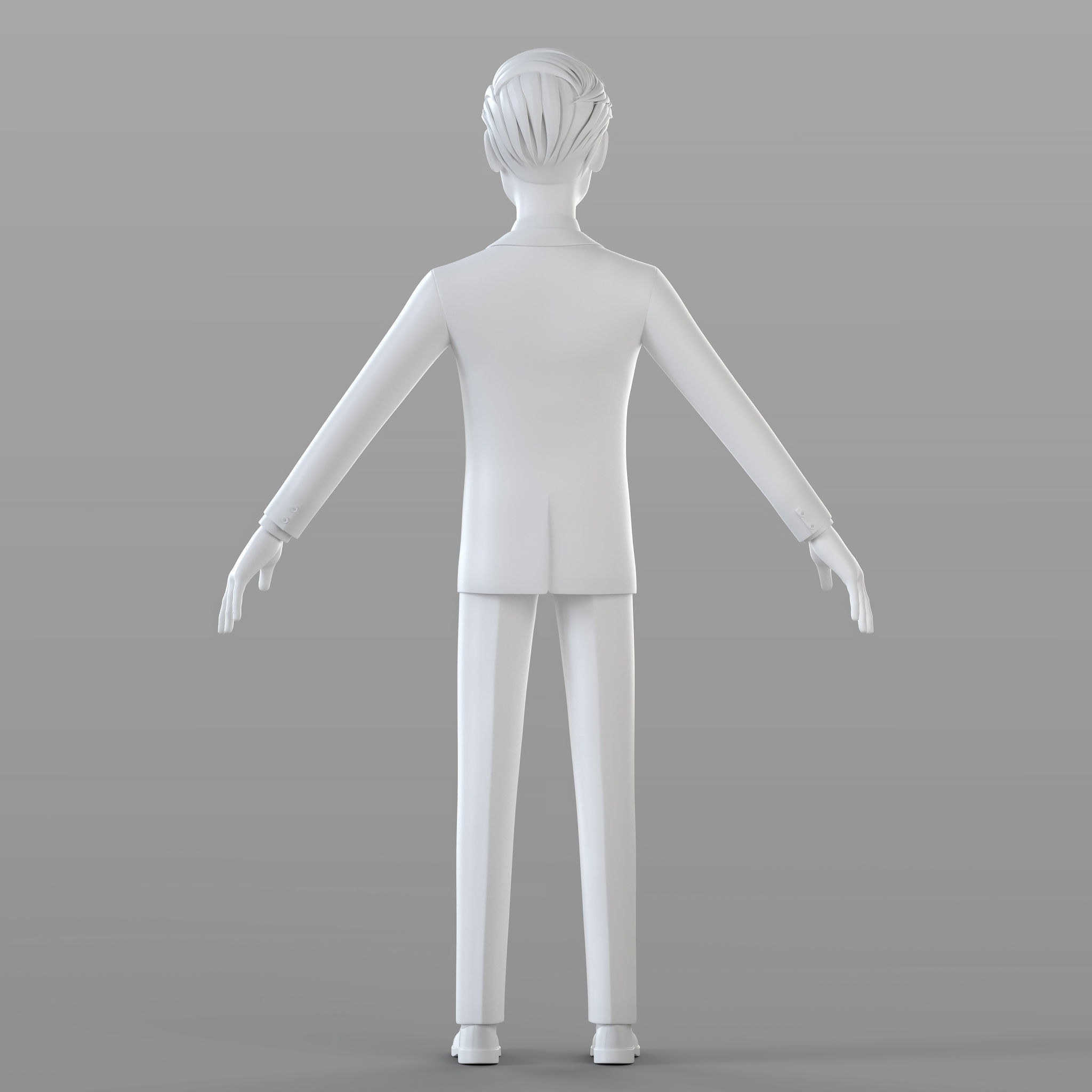 Cartoon Businessman 3D model_3