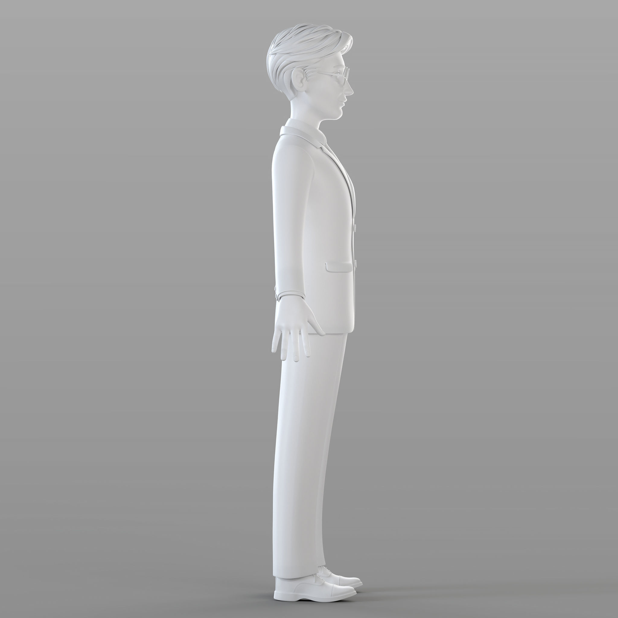 Cartoon Businessman 3D model_7