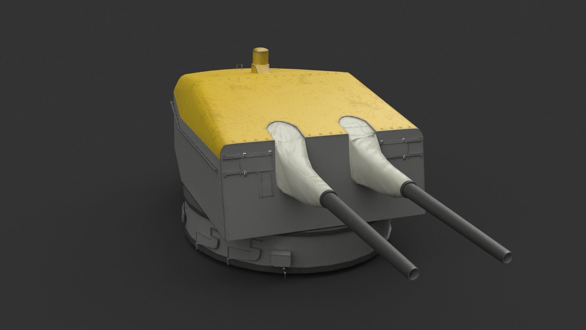 15cm SK C28 naval gun - version 1 Low-poly 3D model_5
