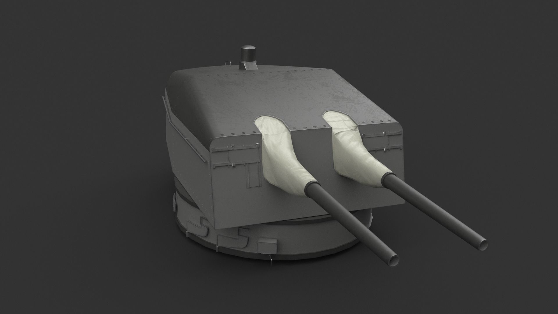 15cm SK C28 naval gun - version 1 Low-poly 3D model_1