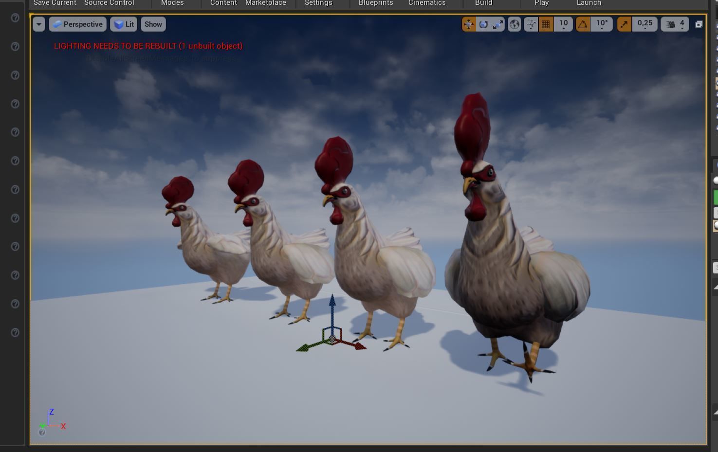 Stylized Rooster Low-poly 3D model_3