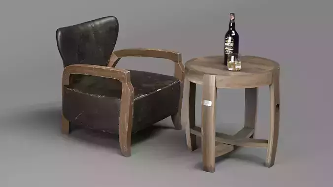 Timothy Oulton Achilles vintage Low-poly 3D model