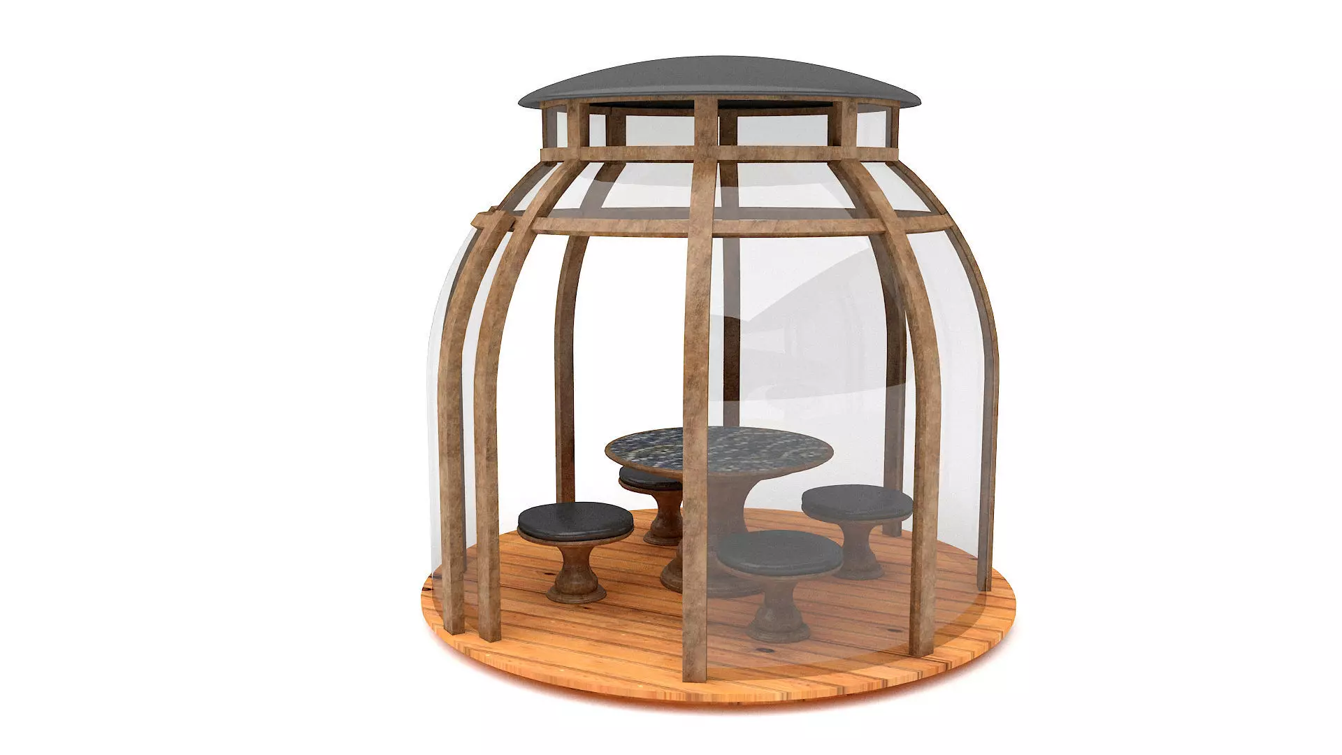 garden glass bell camellia Low-poly 3D model