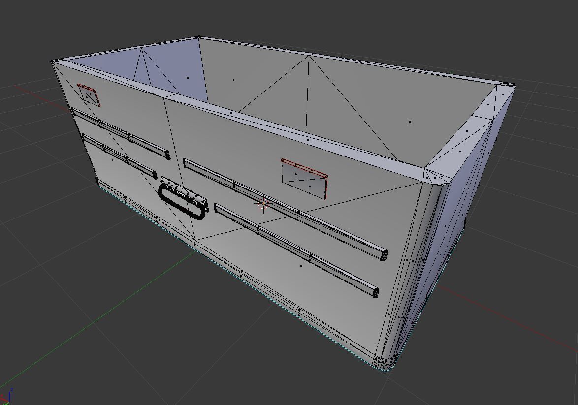 Rusty Military Metal Crate Low-poly Low-poly 3D model_8