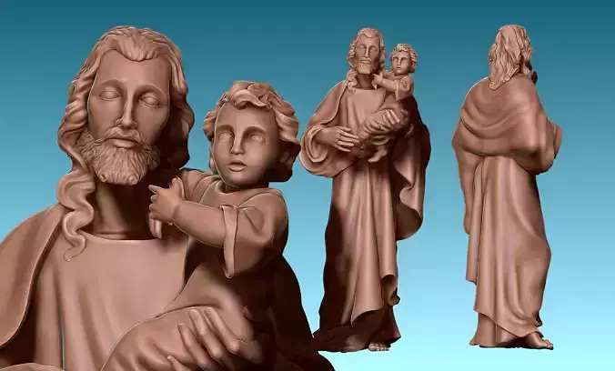 Saint Joseph and Jesus CNC 