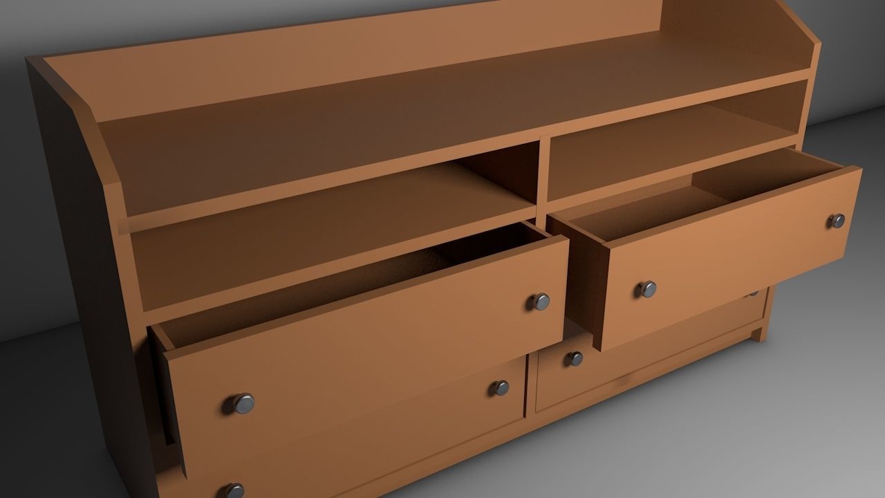 Chest of drawers 3D model_1