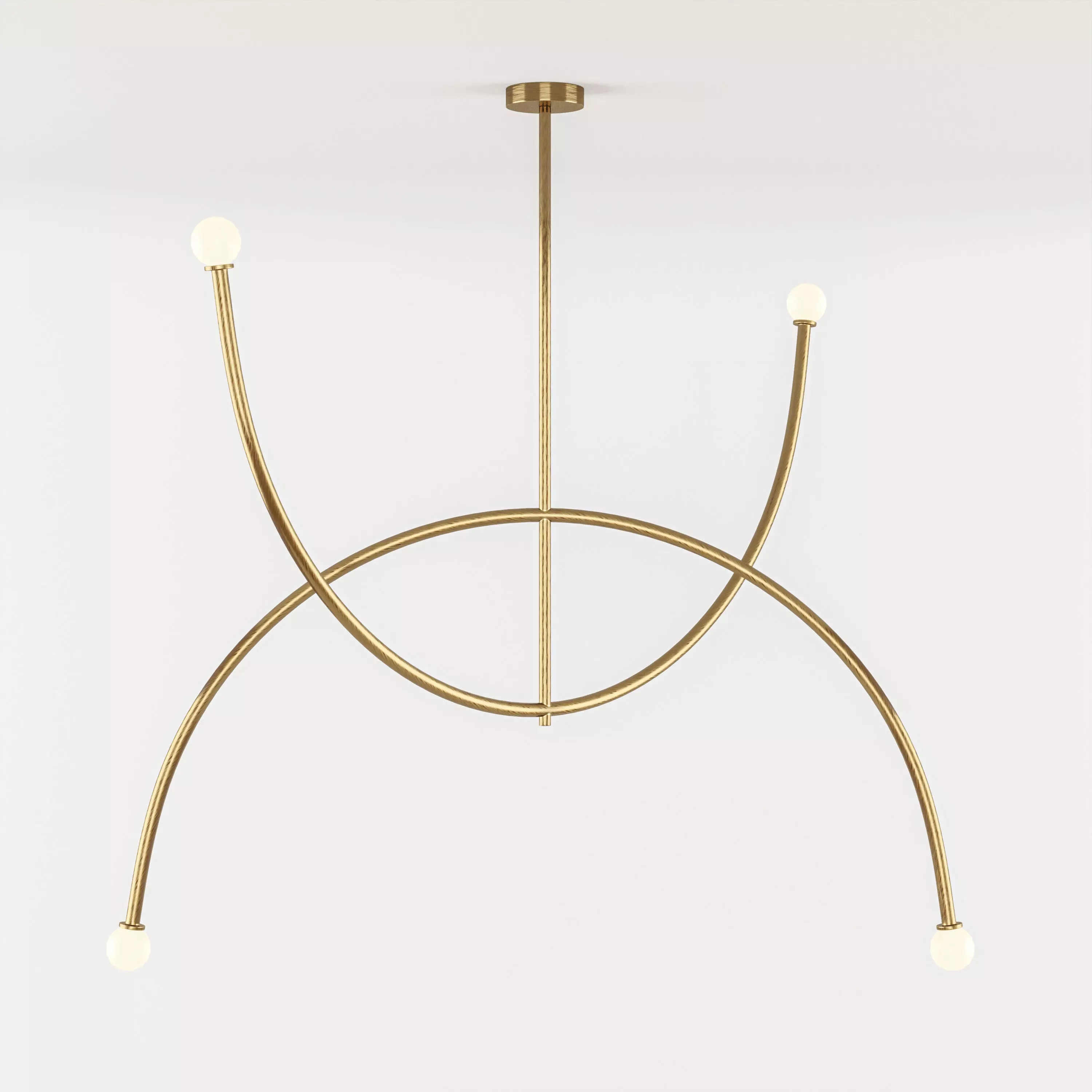 Double Arch Lamp by Square in circle 3D model_0