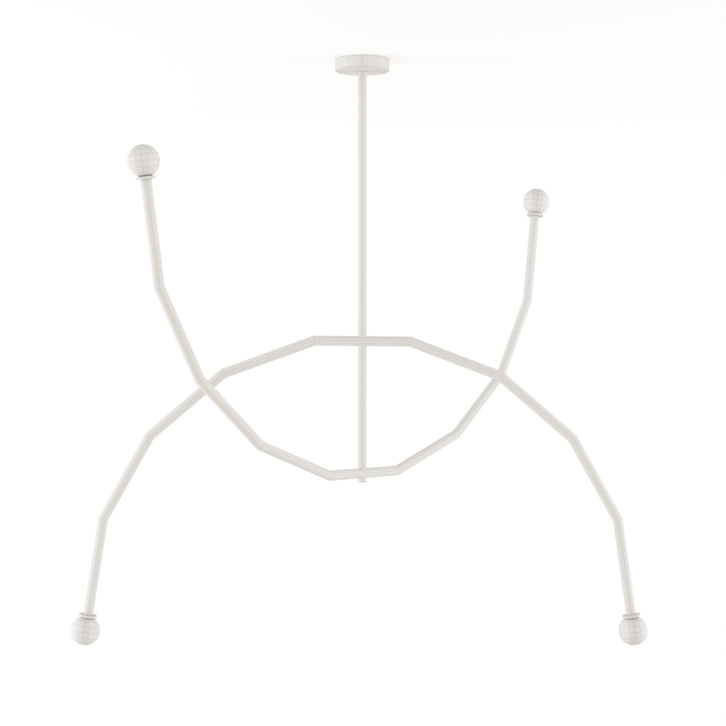 Double Arch Lamp by Square in circle 3D model_1