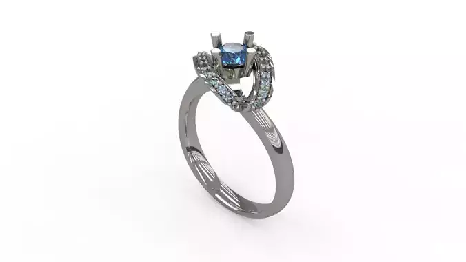 Woman Solitaire Ring 146