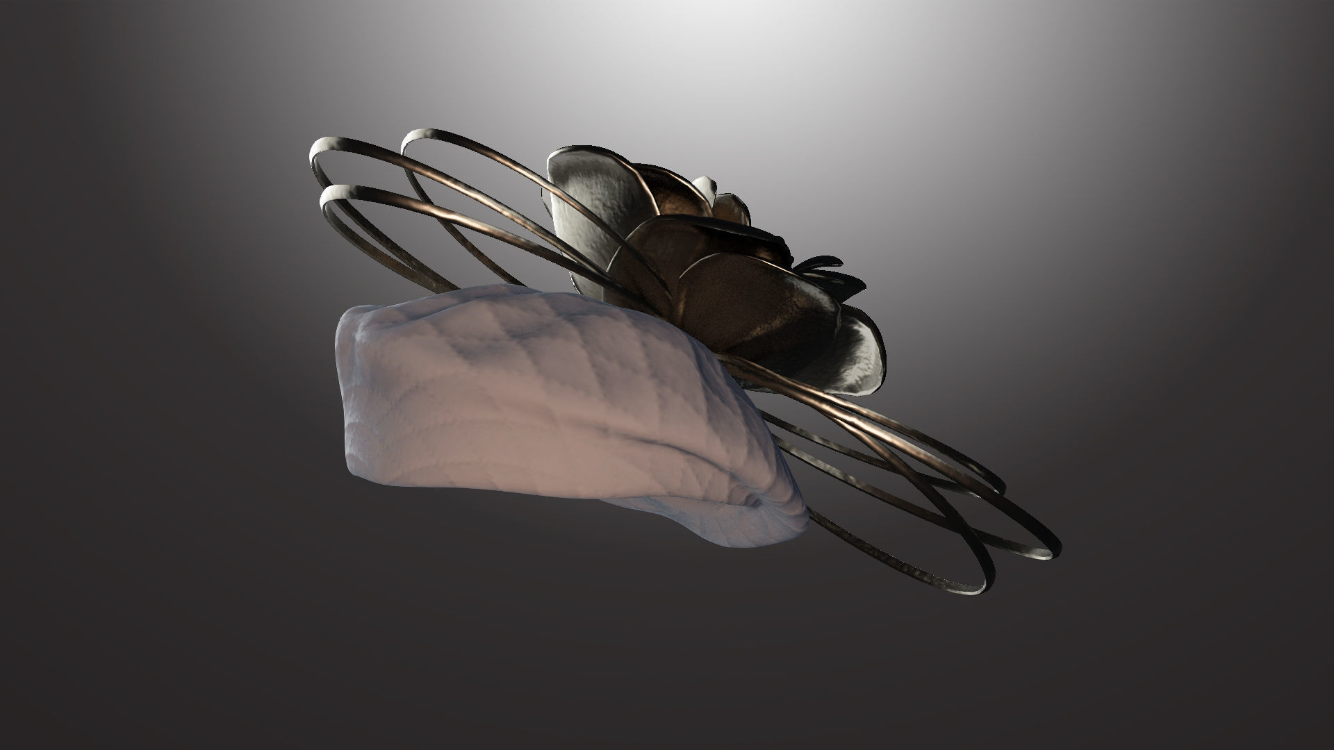 Aristocratic Hat-02 Low-poly 3D model_3
