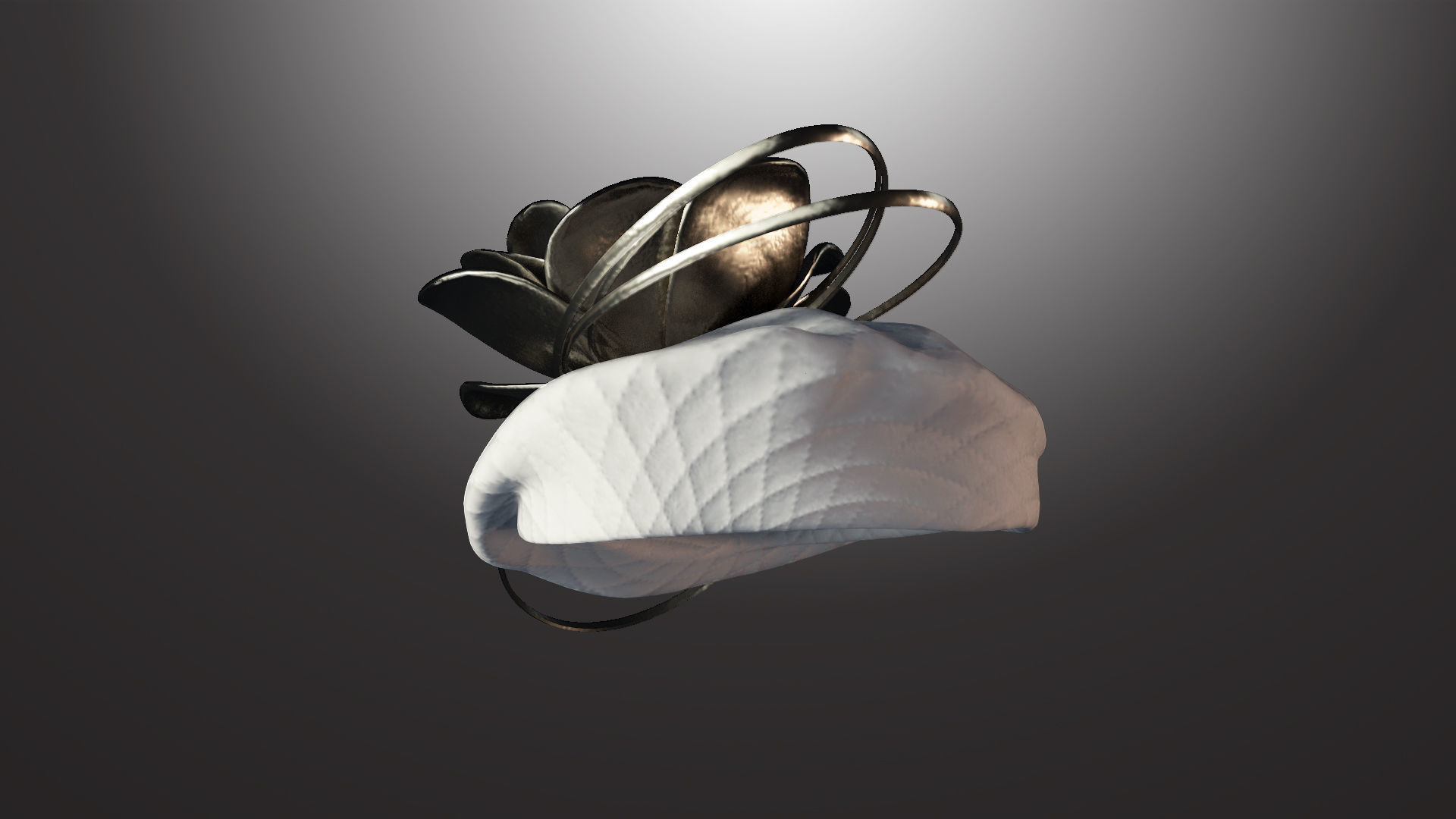 Aristocratic Hat-02 Low-poly 3D model_4