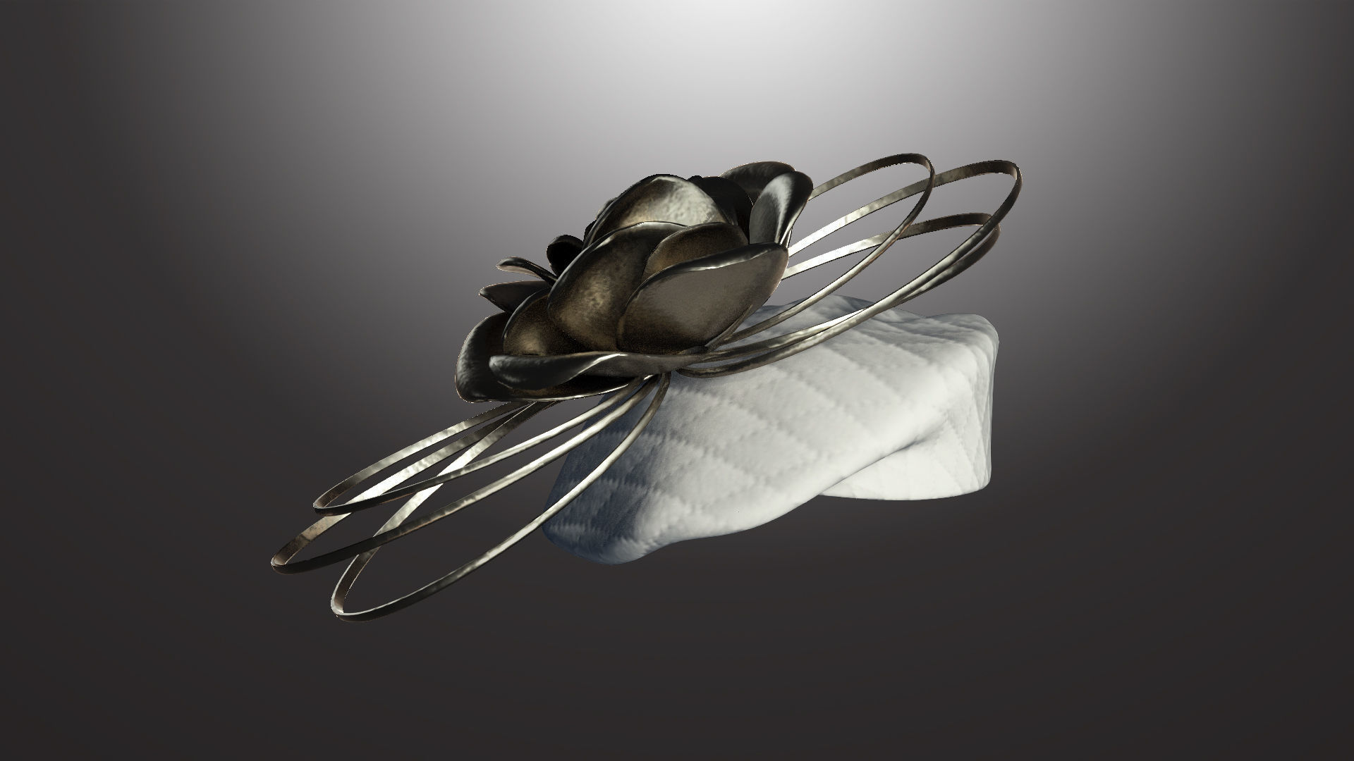 Aristocratic Hat-02 Low-poly 3D model_1