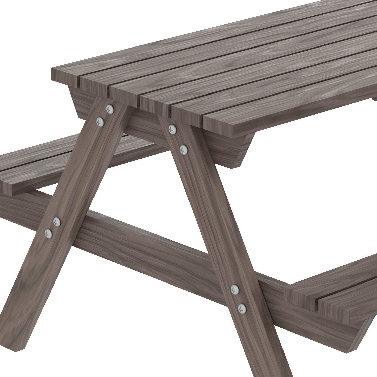 Park Table 02 Low-poly 3D model_6