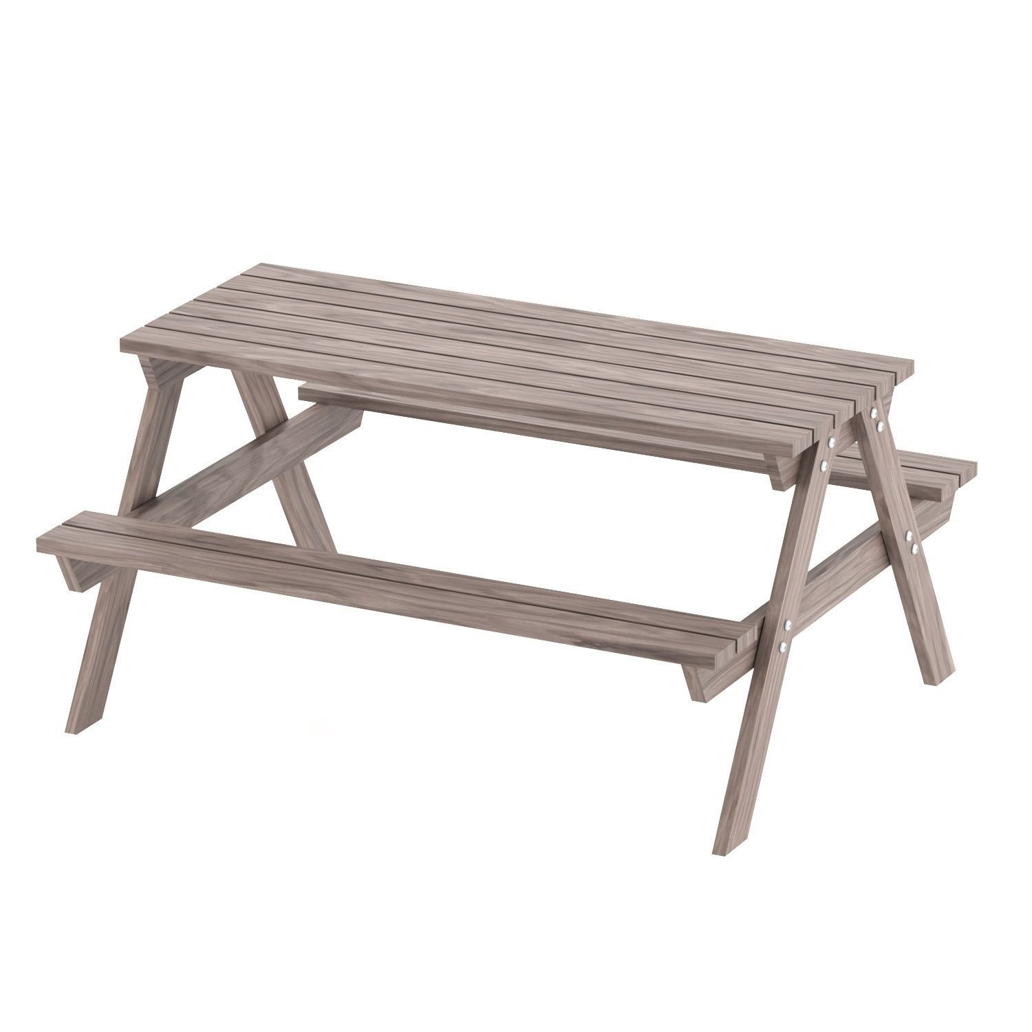 Park Table 02 Low-poly 3D model_7
