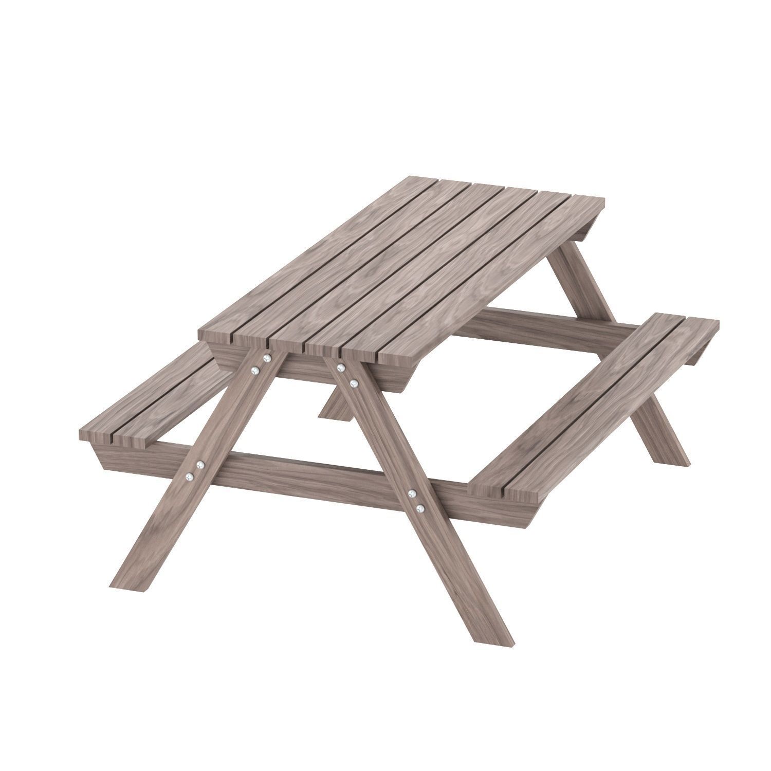 Park Table 02 Low-poly 3D model_3