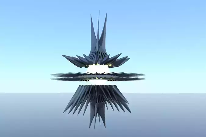 Space Outpost Watchtower 3D SciFi LowPoly 