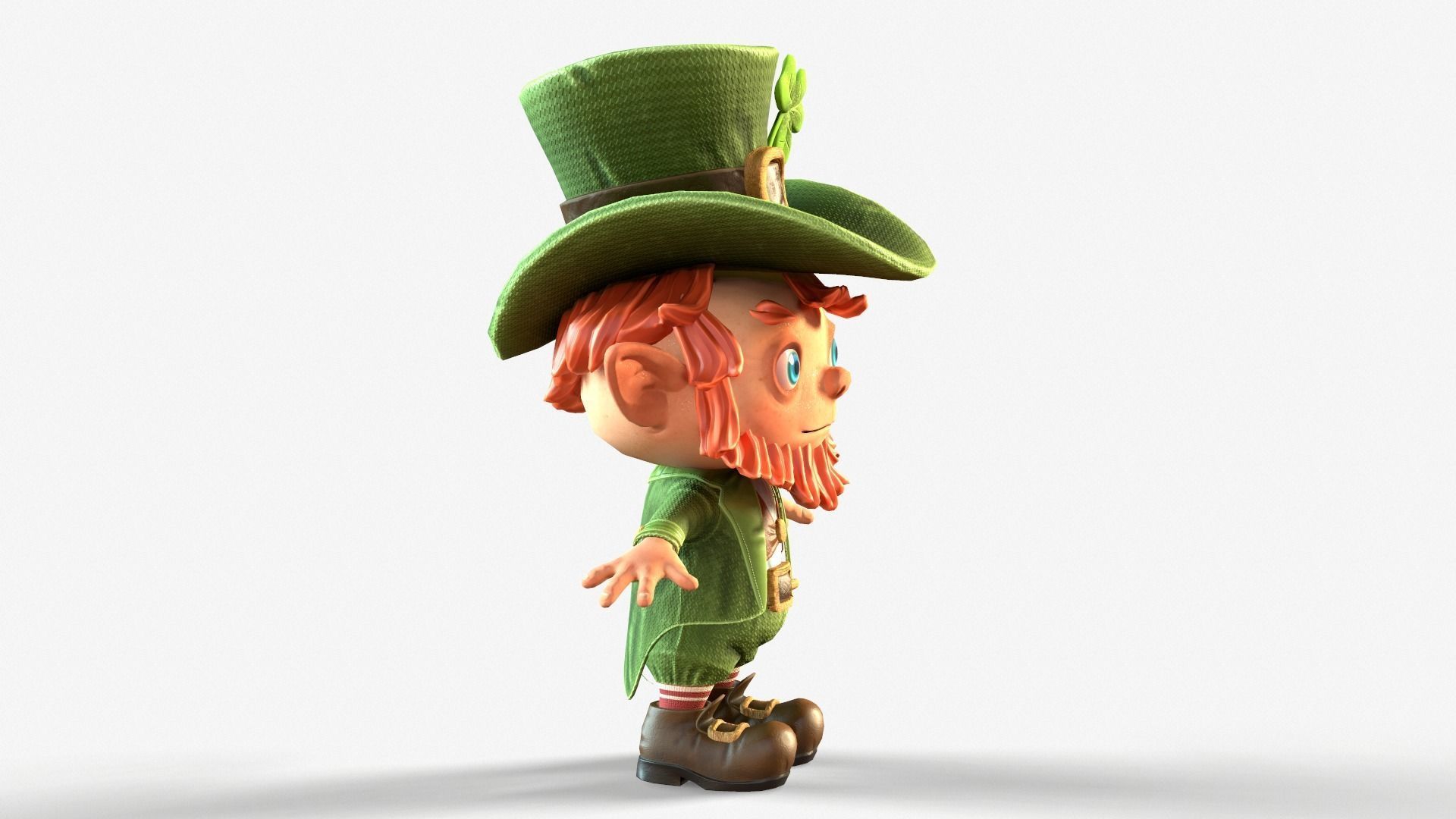 Leprechaun Low-poly 3D model_10