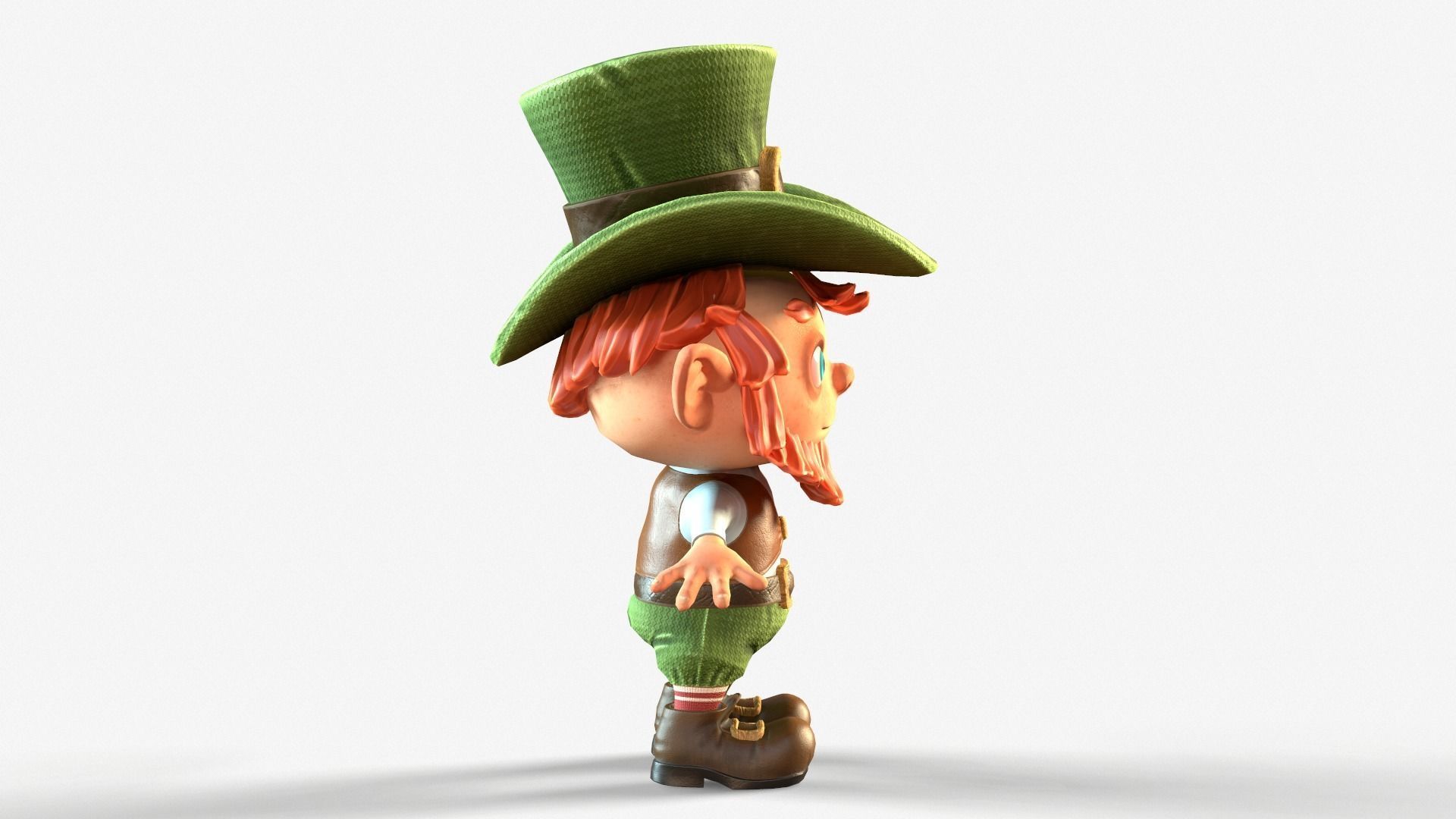 Leprechaun Low-poly 3D model_13