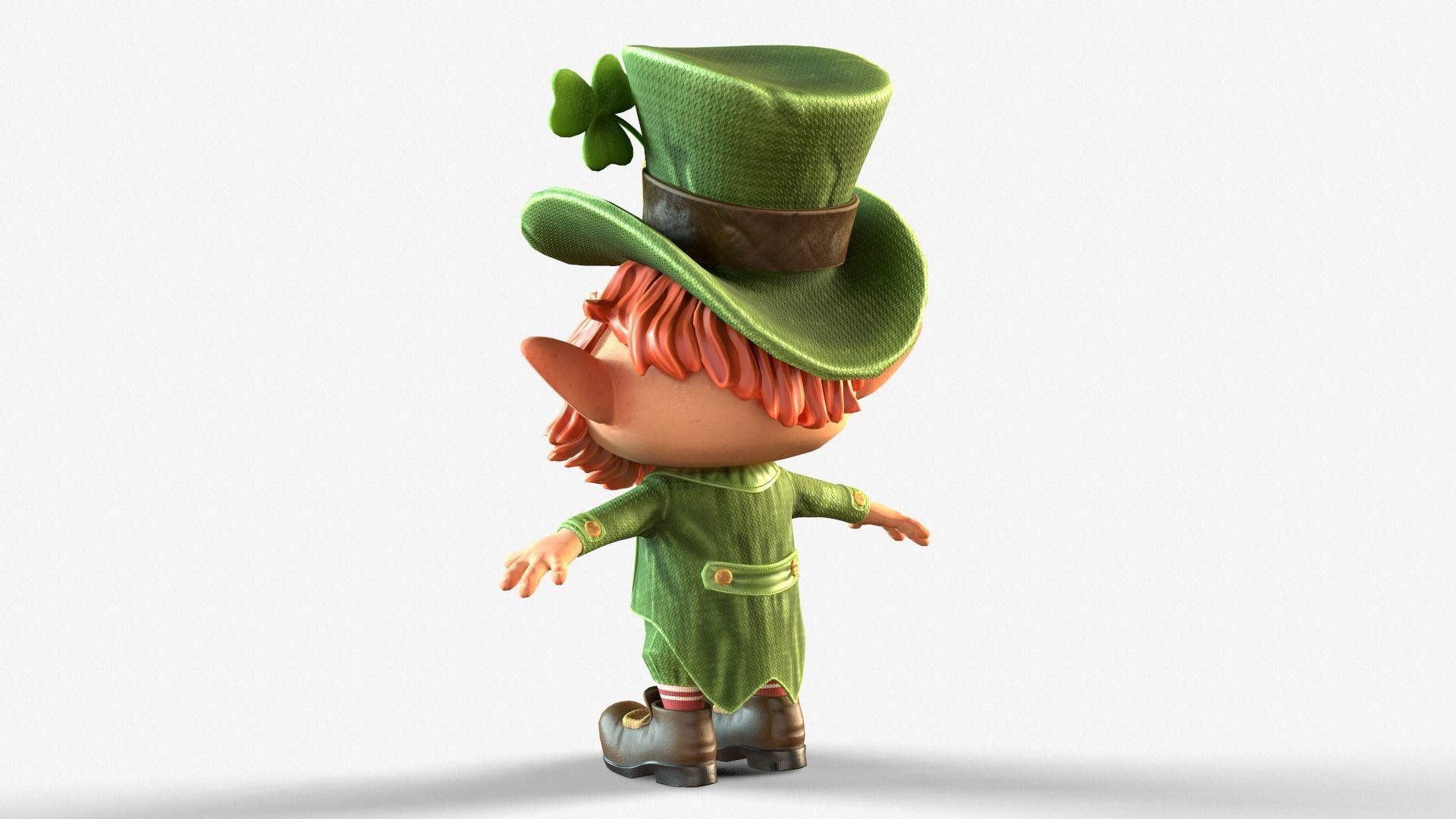 Leprechaun Low-poly 3D model_26