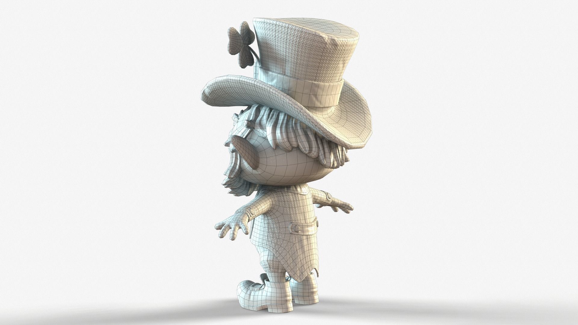 Leprechaun Low-poly 3D model_52