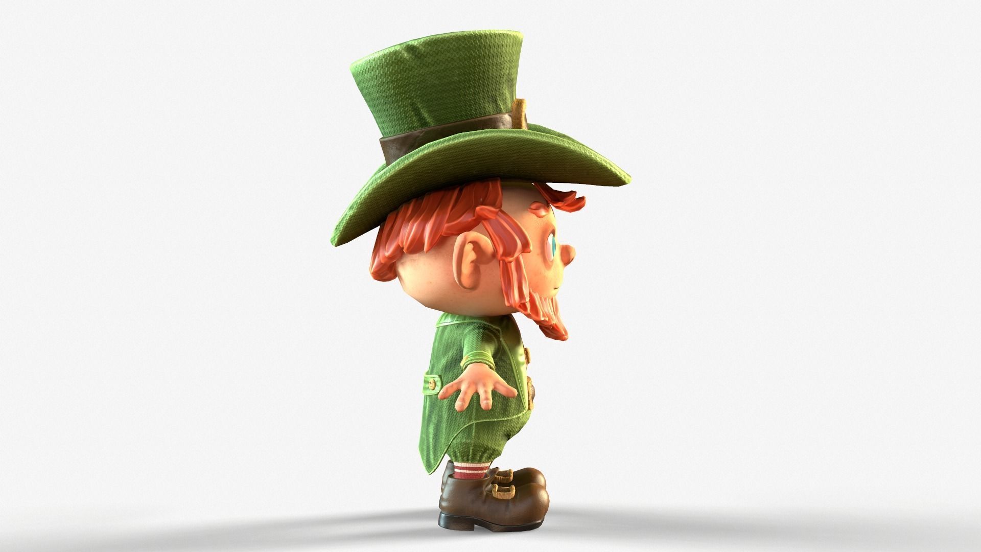 Leprechaun Low-poly 3D model_12