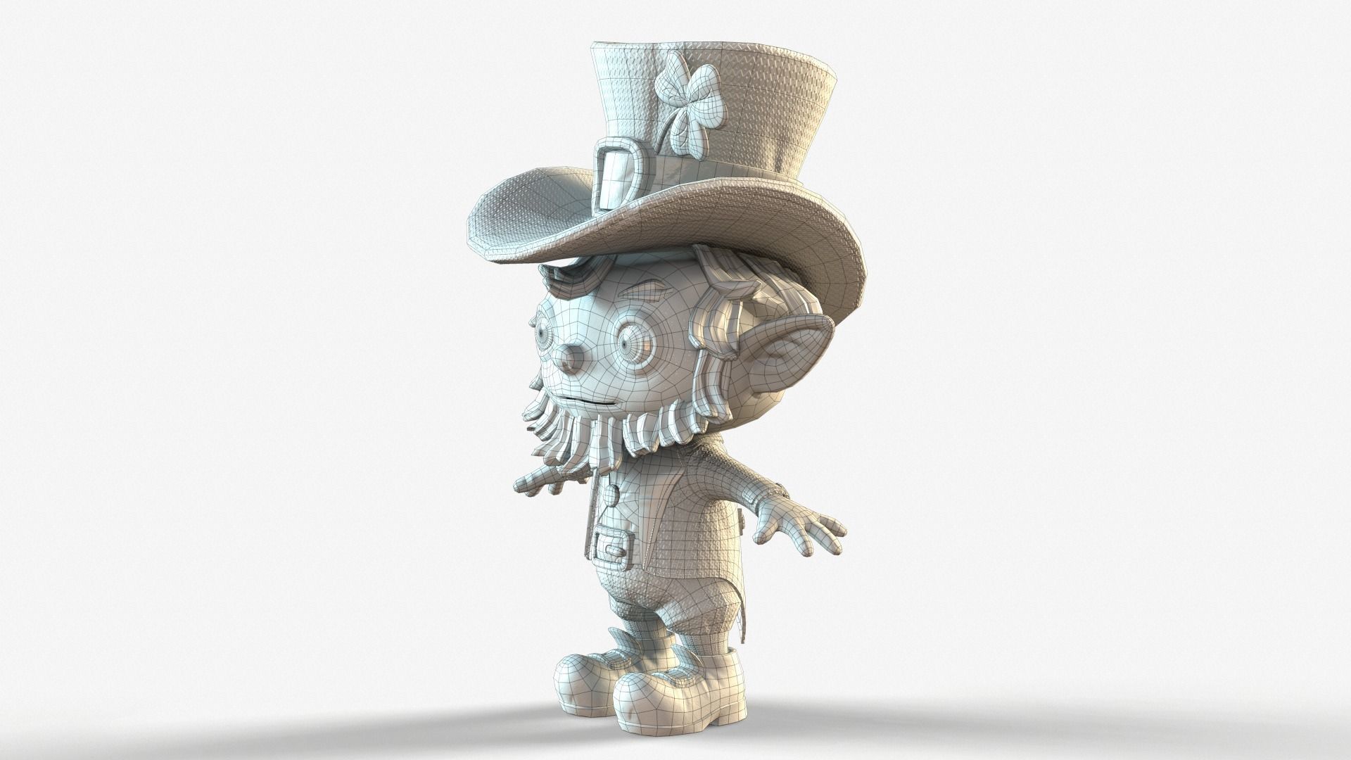 Leprechaun Low-poly 3D model_56