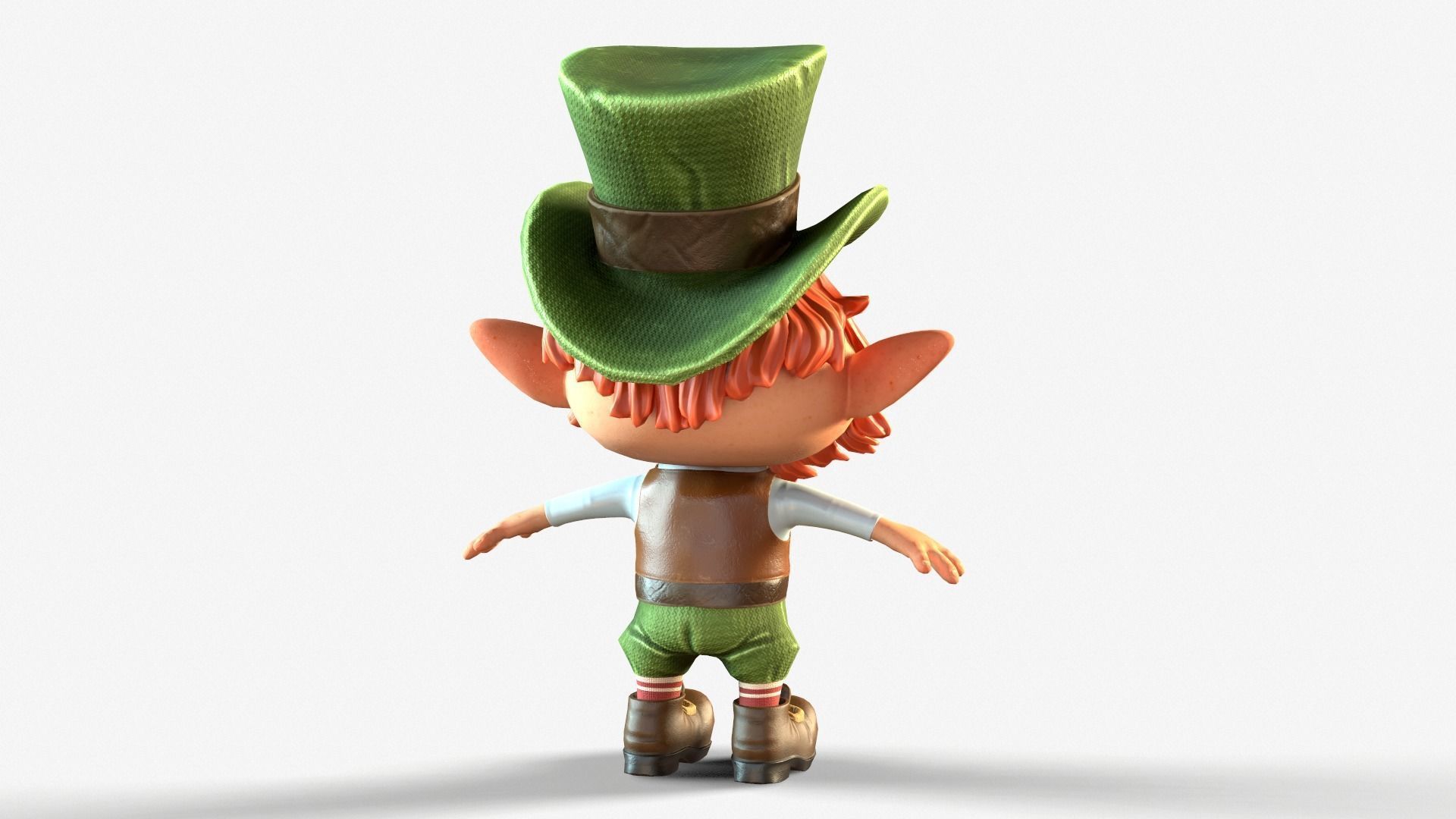 Leprechaun Low-poly 3D model_21