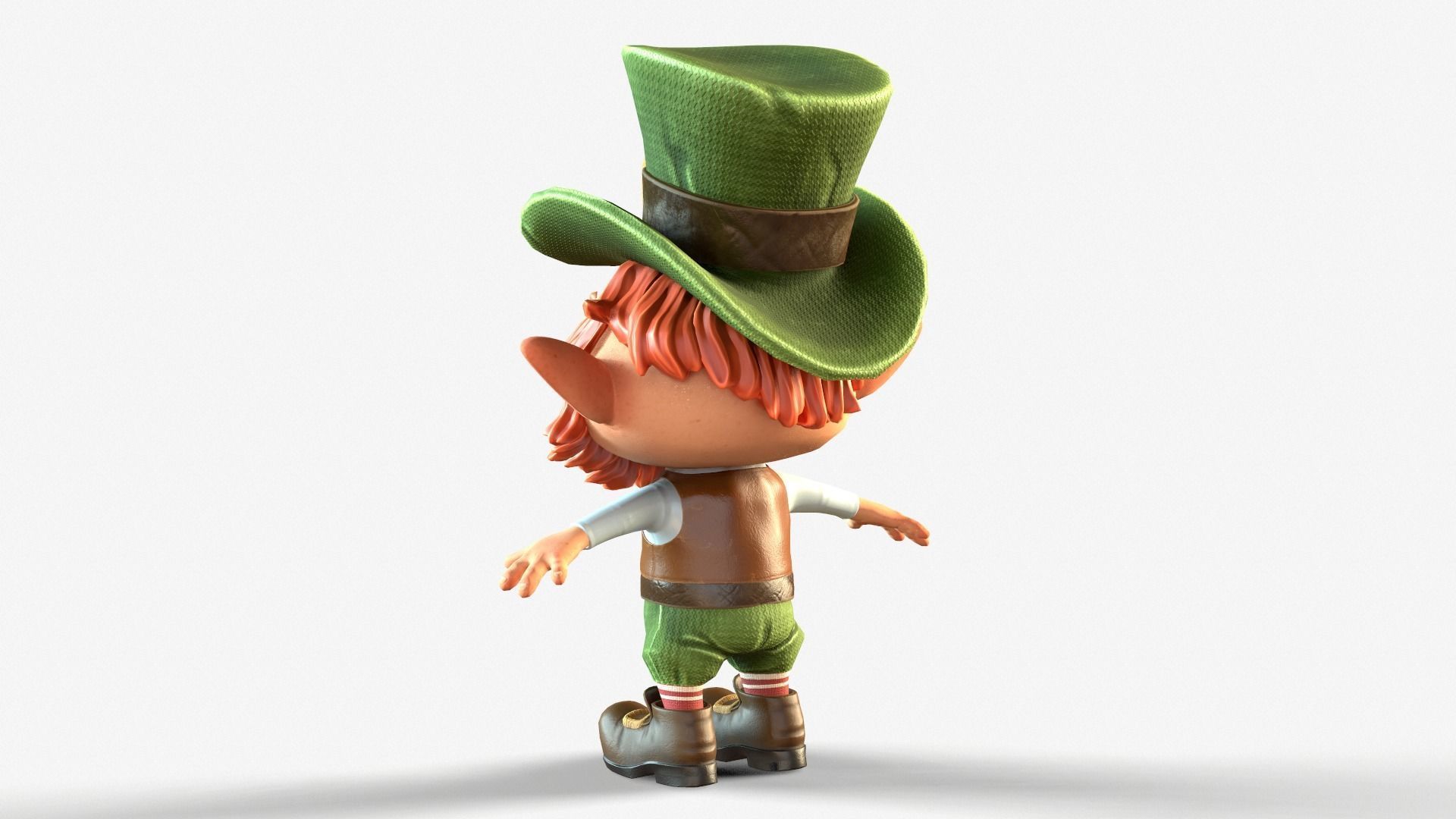 Leprechaun Low-poly 3D model_27