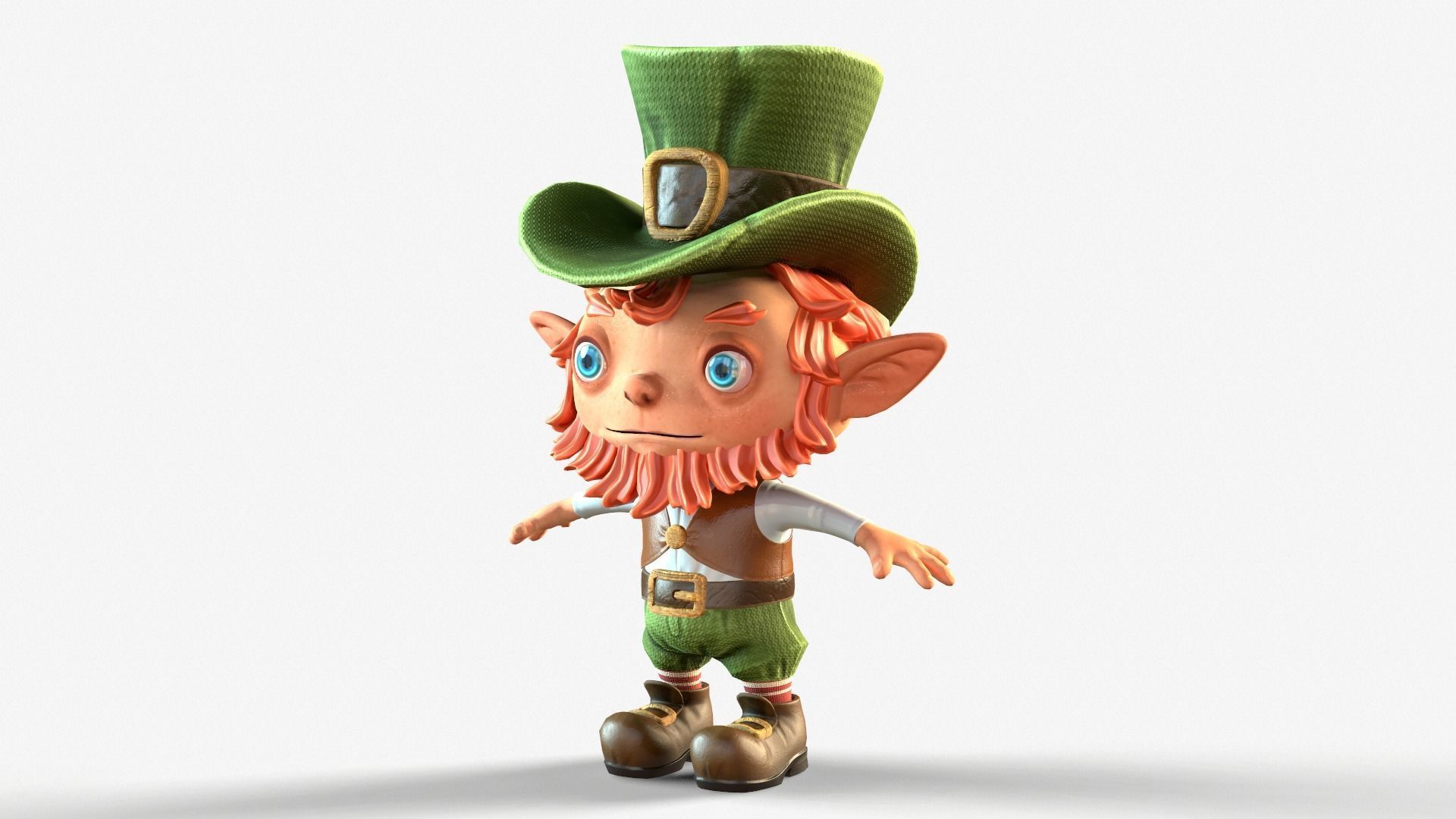 Leprechaun Low-poly 3D model_39