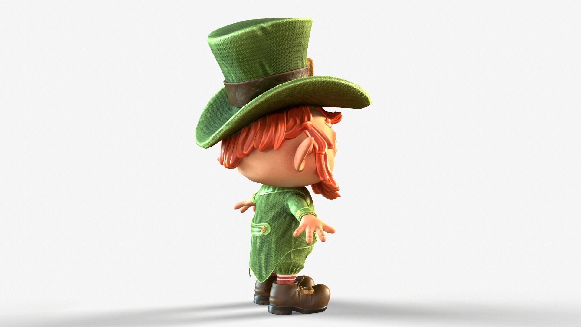 Leprechaun Low-poly 3D model_14