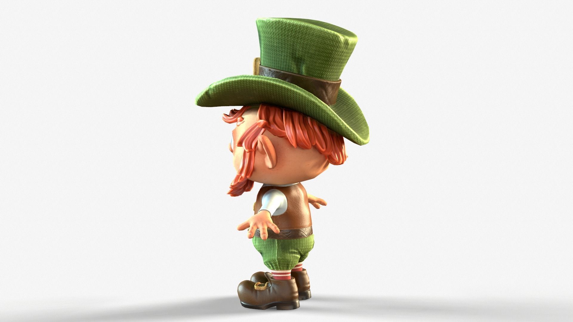 Leprechaun Low-poly 3D model_31