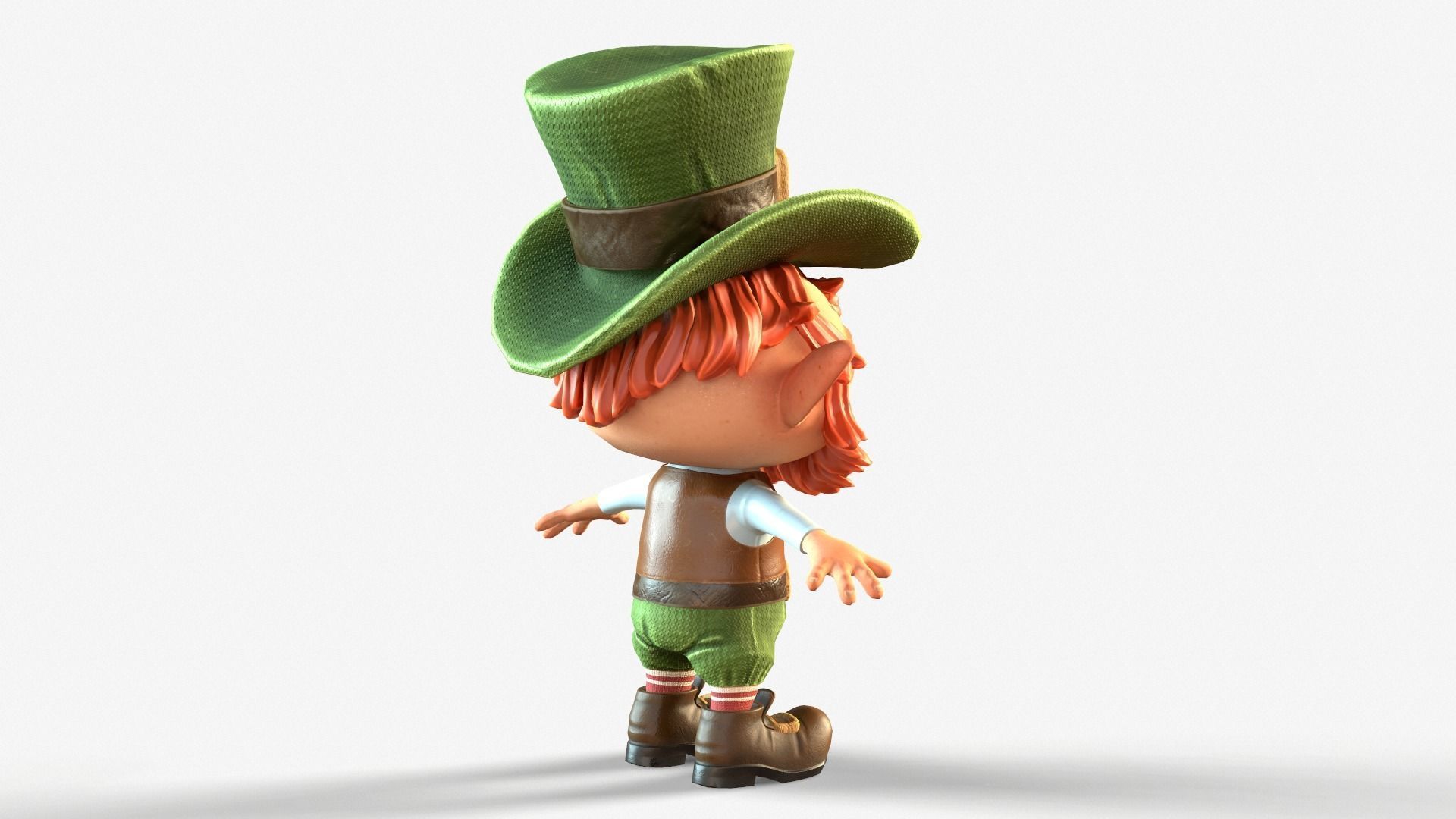 Leprechaun Low-poly 3D model_17