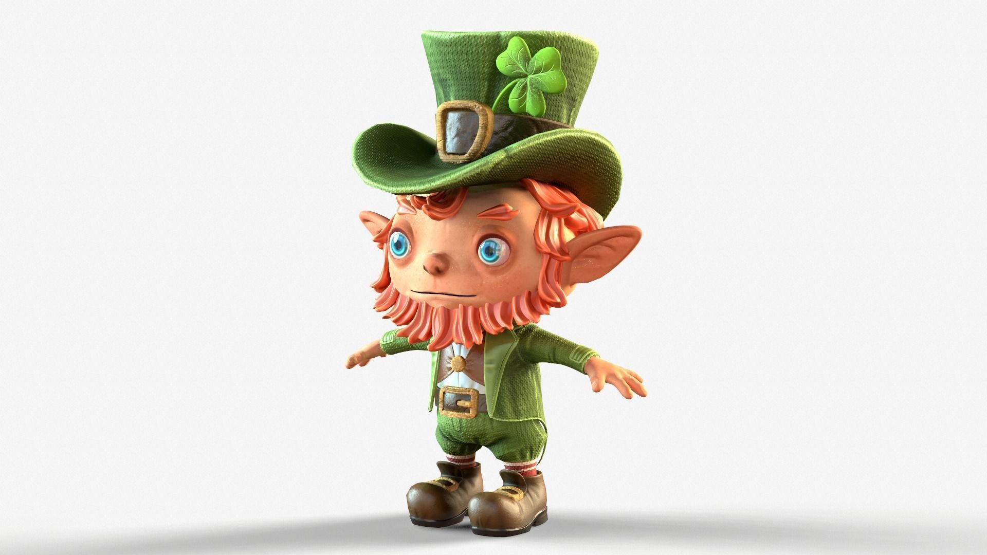 Leprechaun Low-poly 3D model_38